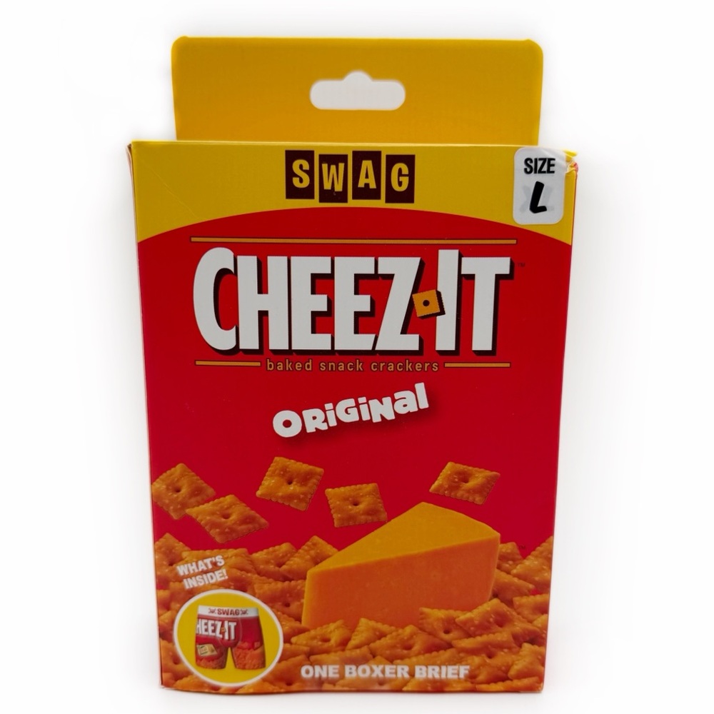 Cheez-It Cheezit Cracker Swag Boxer Briefs Mens Size Large Underwear Red Gift